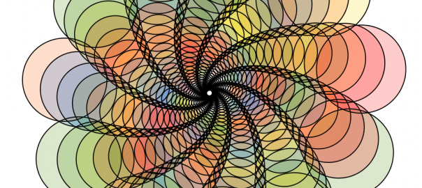 Circles on a Harmonograph Curve: Sunday Maths Animations Week 2