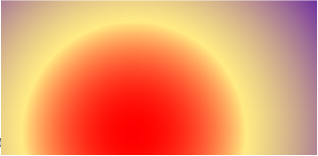Red circle fading out to yellow, then fading to purple in the corners, with the aim of looking like a sunset.